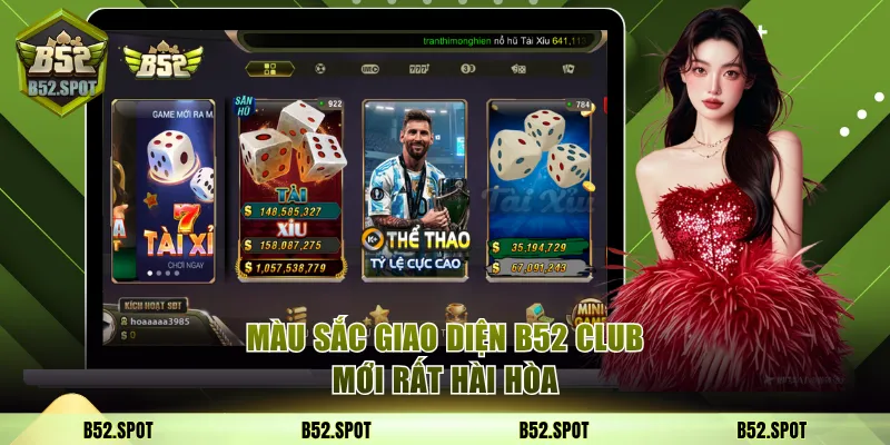 B52 Club ra mắt giao diện mới 2026 2 Màu sắc giao diện B52 Club mới siêu hài hòa
